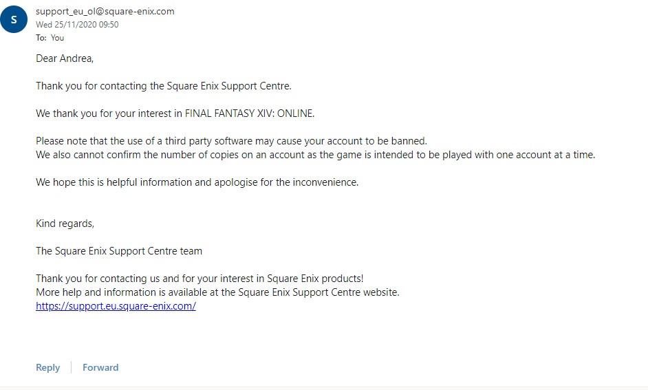 Square Enix Support Centre - - FINAL FANTASY XIV